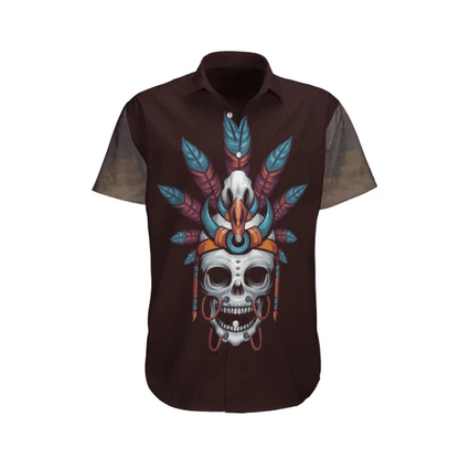 Face Native America Watercolor Design Hawaiian Shirt,Hawaiian Shirt Gift, Christmas Gift