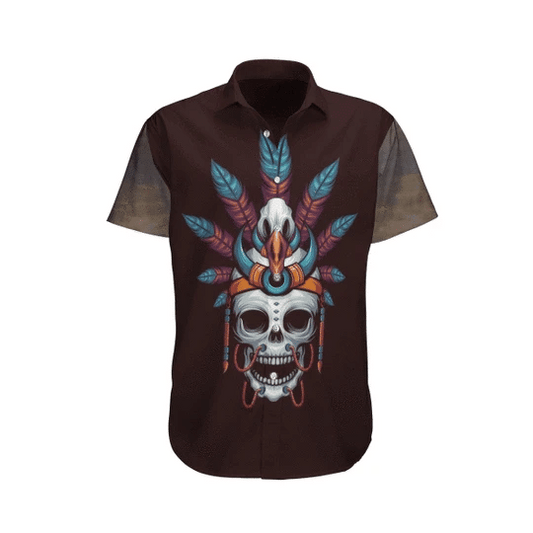 Face Native America Watercolor Design Hawaiian Shirt,Hawaiian Shirt Gift, Christmas Gift