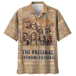 The Original Founding Fathers Newspaper Pattern Hawaiian Shirt,Hawaiian Shirt Gift, Christmas Gift