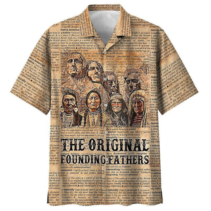 The Original Founding Fathers Newspaper Pattern Hawaiian Shirt,Hawaiian Shirt Gift, Christmas Gift