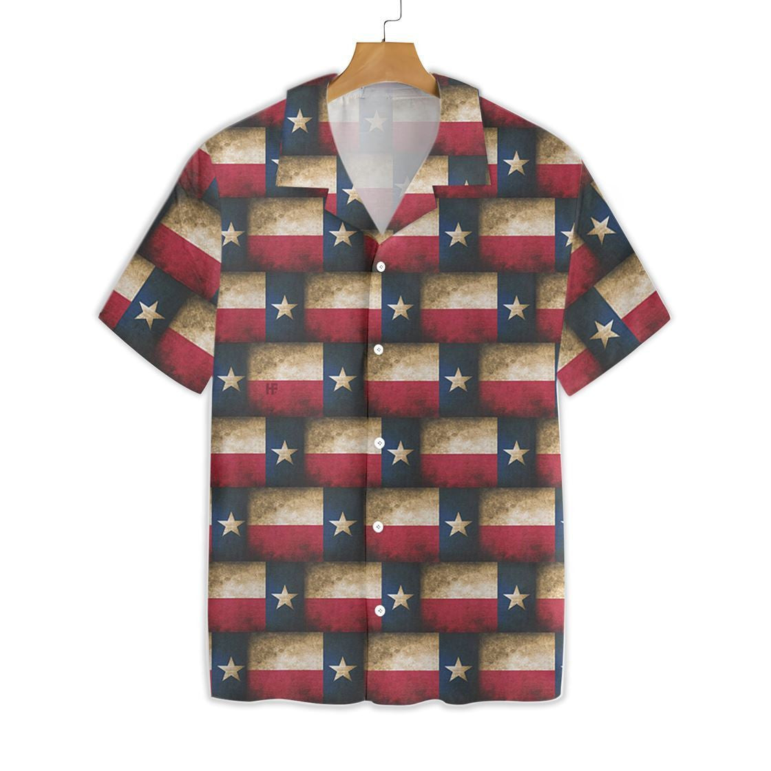 Texas And White Star Pattern Hawaiian Shirt, Hawaiian Shirt Gift, Christmas Gift