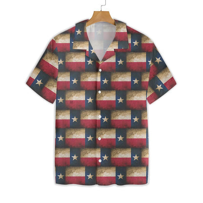 Texas And White Star Pattern Hawaiian Shirt, Hawaiian Shirt Gift, Christmas Gift