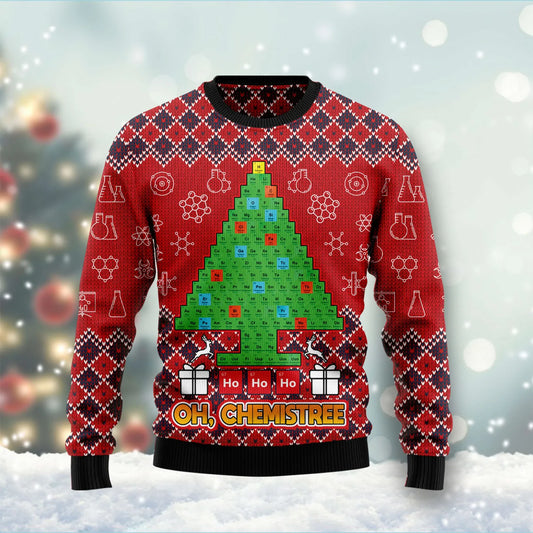 Ho Ho Ho Oh Chemistree Ugly Christmas Sweater unisex womens & mens, couples matching, friends, funny family sweater gifts (plus size available),Christmas Ugly Sweater,Christmas Gift,Gift Christmas 2024