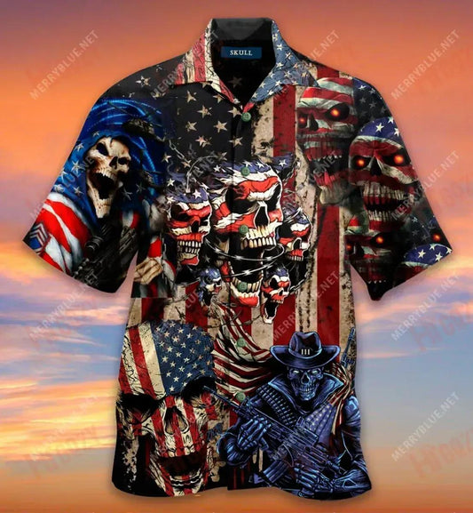 Skull The Way We Choose Short Hawaiian Shirt Vacation Hawaiian T Shirts Tropical Shirts For Men Hawaiian Shirts For Men, Hawaiian Shirt Gift, Christmas Gift