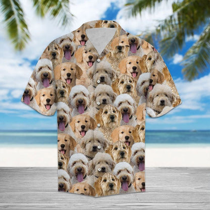 Awesome Goldendoodle Dog Face Gift For Dog Lovers Hawaiian Shirt, Hawaiian Shirt Gift, Christmas Gift