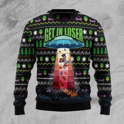 Alien Get In Loser Ugly Christmas Sweater, Christmas Ugly Sweater,Christmas Gift,Gift Christmas 2022
