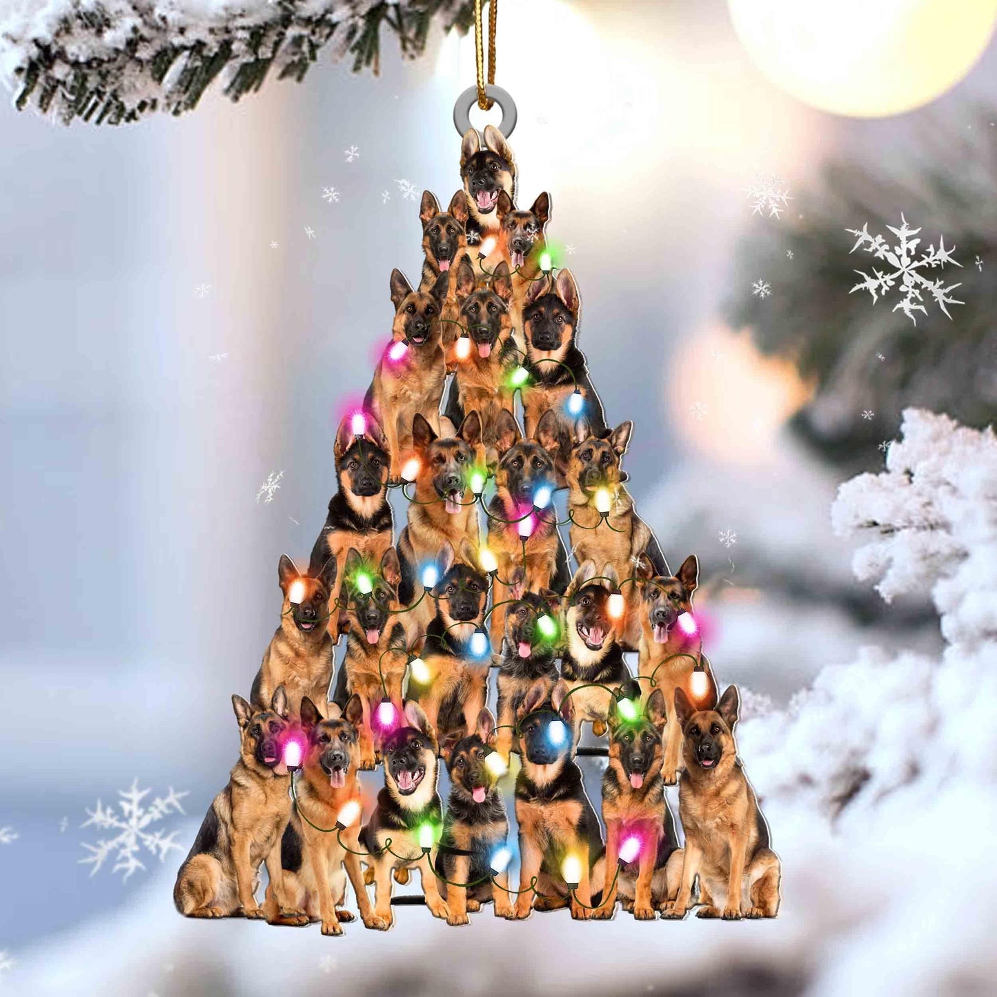 German Shepherd Lovely Tree Gift For German Shepherd Lover Gift For Dog Lover Ornament, Christmas Gift,Christmas Decoration