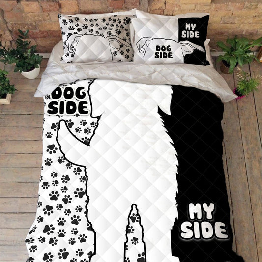 Dog Paws Print Quilt Bedding Set Dog Side My Side Bedroom Set Bedlinen 3D ,Bedding Christmas Gift,Bedding Set Christmas