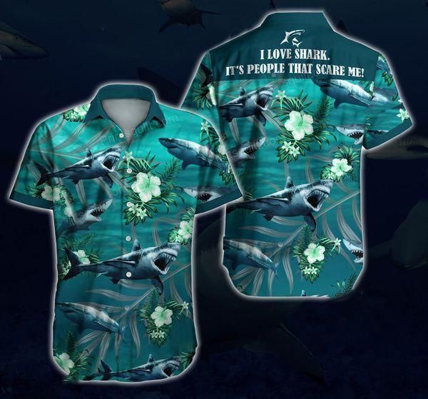 Shark Hawaiian Shirt, Hawaiian Shirt Gift, Christmas Gift
