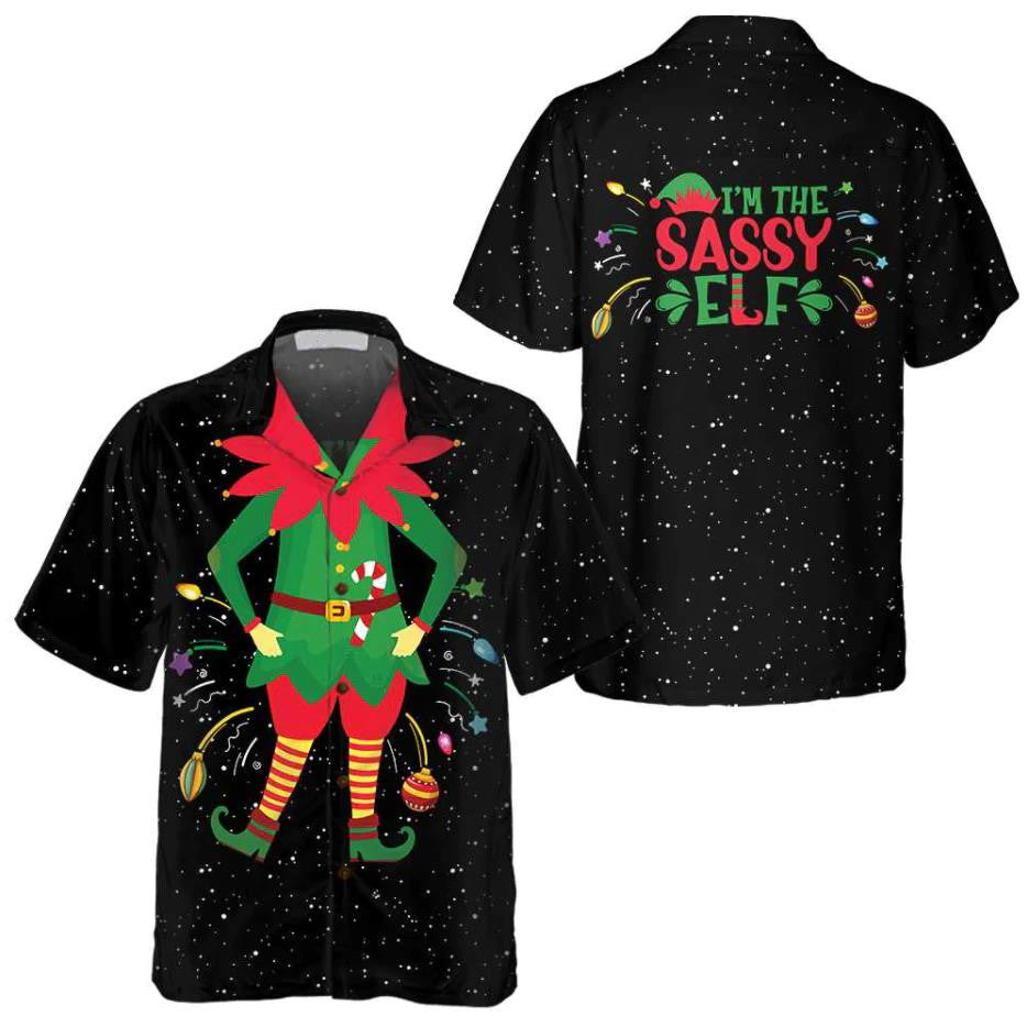 Christmas Elf Costume I'm The Sassy Elf Hawaiian Shirt, Hawaiian Shirt Gift, Christmas Gift