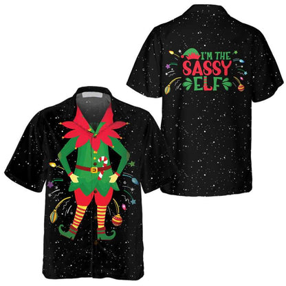 Christmas Elf Costume I'm The Sassy Elf Hawaiian Shirt, Hawaiian Shirt Gift, Christmas Gift