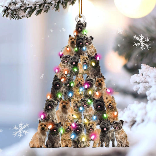 Cairn Terrier lovely tree gift for cairn terrier lover gift for dog mom Christmas Plastic Hanging Ornament, Happy Christmas Ornament, Christmas Gift, Christmas Decoration
