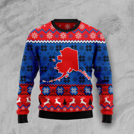 Sweet Home Alaska Ugly Christmas Sweater  For Men & Women  Adult, Christmas Gift,Gift Christmas 2024