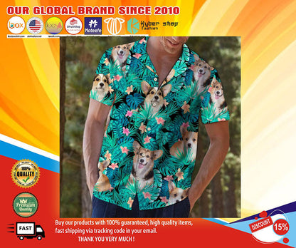 Corgi Hawaiian Shirt, Hawaiian Shirt Gift, Christmas Gift