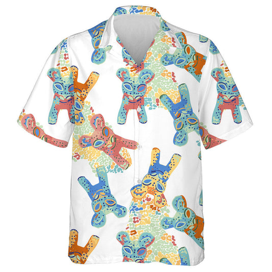 Modern Trendy Vintage Sculpture Of Wooden Baby Leopard Hawaiian Shirt, Hawaiian Shirt Gift, Christmas Gift