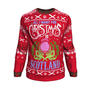 All I Want For Christmas Is Scotland Sweater, Christmas Ugly Sweater, Christmas Gift, Gift Christmas 2024