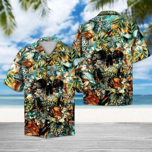 Skull Hawaiian Shirt Summer, Hawaiian Shirt Gift, Christmas Gift