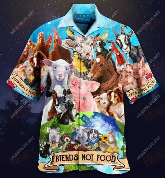 Go Vegan Short Hawaiian Shirt Vacation Aloha Shirt Hawaiian Crazy Shirts Hawaiian Shirts For Women, Hawaiian Shirt Gift, Christmas Gift