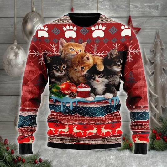 Christmas Kitty Ugly Christmas Sweater,Christmas Ugly Sweater,Christmas Gift,Gift Christmas 2022