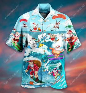 All I Want For Christmas Is Surfing Right Now Short Short Sleeve Shirt Summer Hawaiian T Shirts Tactical Hawaiian Shirt Hawaiian Shirt Pattern, Christmas Gift