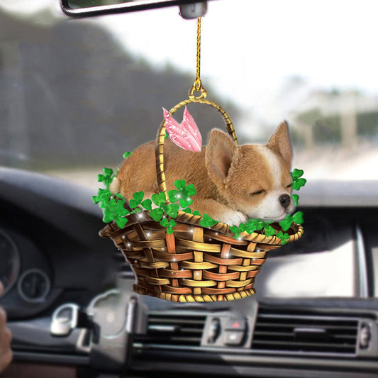 Chihuahua Sleeping Lucky Car Ornament, Cute Dog Ornaments, Dog Lovers Gifts, Christmas Decoration