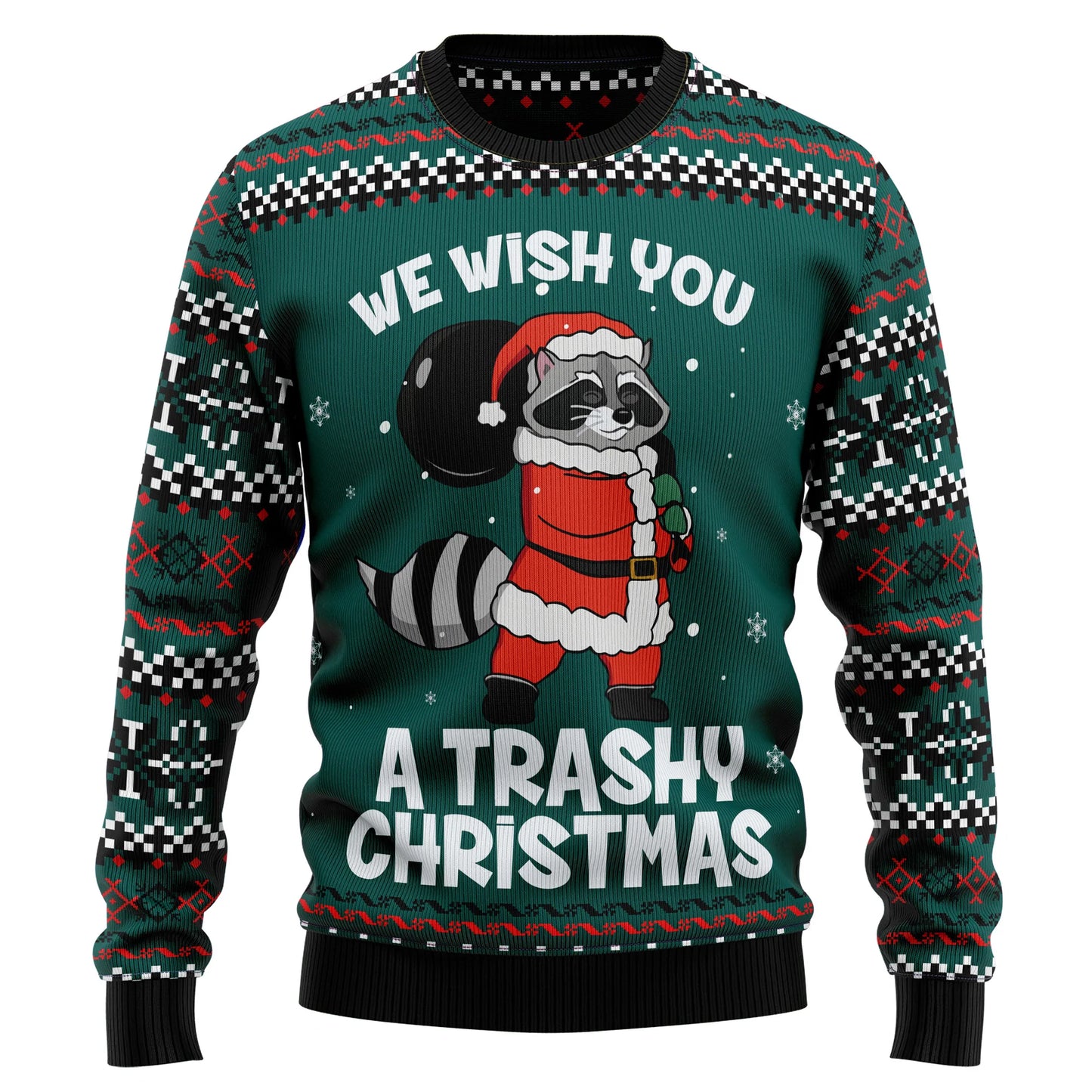 Raccoon Trashy Christmas Ugly Christmas Sweater, Christmas Gift,Gift Christmas 2024