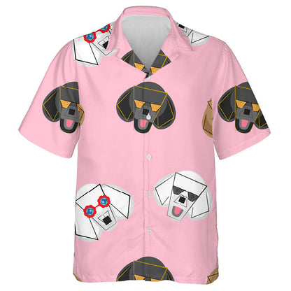 Cool Cartoon Poodle Dog On Pink Dog Icons Hawaiian Shirt, Hawaiian Shirt Gift, Christmas Gift
