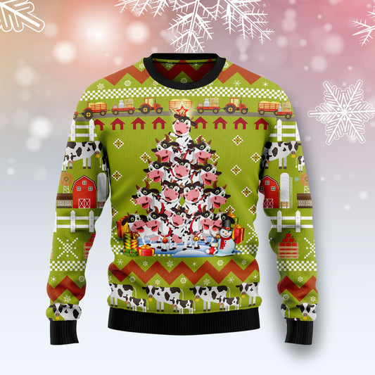 Cow Pine Tree Ugly Christmas Sweater, Christmas Ugly Sweater,Christmas Gift,Gift Christmas 2022