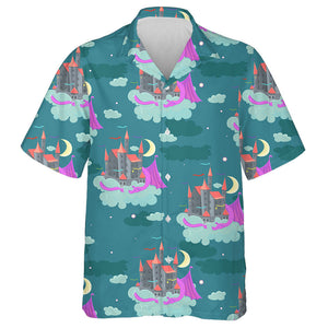 A Castle With A Sleeping Dragon On Cloud Hawaiian Shirt, Hawaiian Shirt Gift, Christmas Gift