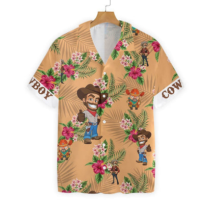 Don't Mess With Cowboy Pattern Hawaiian Shirt, Hawaiian Shirt Gift, Christmas Gift