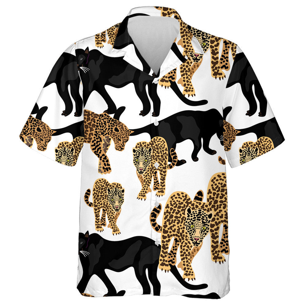 Jungle Dreams Design With Leopards And Cougars Hawaiian Shirt, Hawaiian Shirt Gift, Christmas Gift