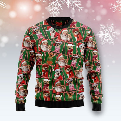 Chihuahua Santa Claus Ugly Christmas Sweater, Christmas Ugly Sweater,Christmas Gift,Gift Christmas 2022