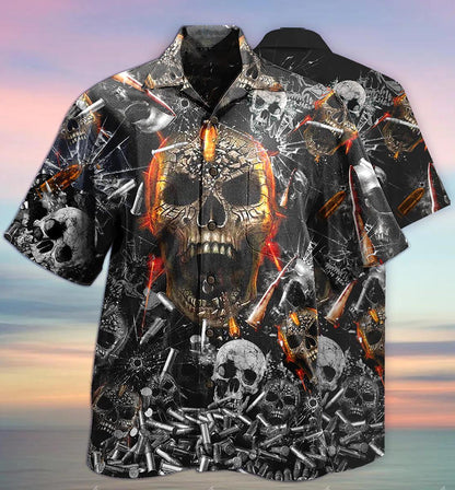Gift For Halloween Horror Themed Oh My Skull Hawaiian Shirt, Hawaiian Shirt Gift, Christmas Gift