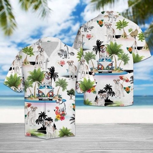 American Bulldog Vacation Hawaiian Shirt Summer, Christmas Gift