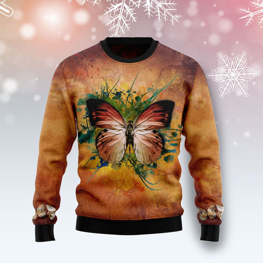 Butterfly Vintage Ugly Christmas Sweater, Christmas Ugly Sweater,Christmas Gift,Gift Christmas 2022