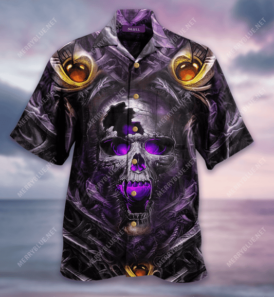 Screaming Skull Hawaiian Aloha Shirt Hawaiian Shorts Beach Short Sleeve, Hawaiian Shirt Gift, Christmas Gift