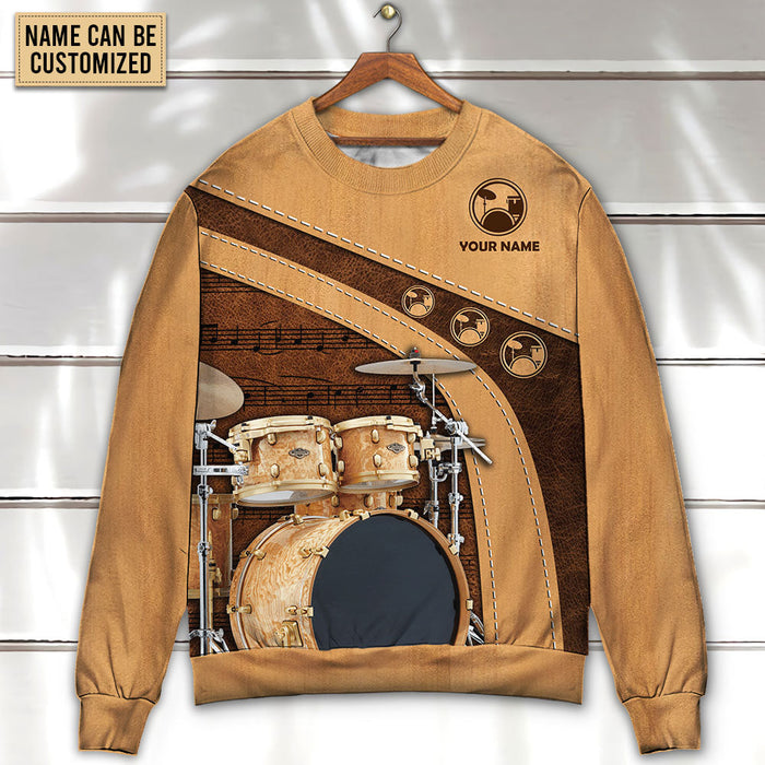 Drum An Old Drummer And A Lovely Lady Stick Personalized Ugly Christmas Sweater, Christmas Gift, Gift Christmas 2024