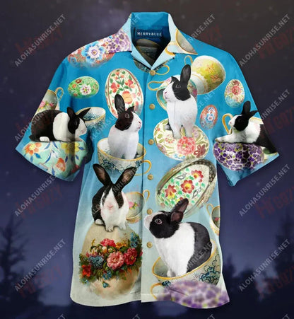 Happy Easter Bunnies Love You Hawaiian Shirt Vacation Short Sleeve Custom Hawaiian Shirts Hawaiian Shirt Pattern, Hawaiian Shirt Gift, Christmas Gift