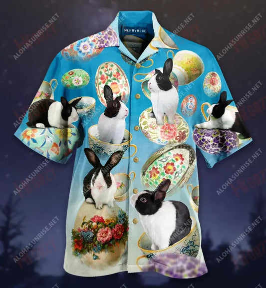 Happy Easter Bunnies Love You Hawaiian Shirt Vacation Short Sleeve Custom Hawaiian Shirts Hawaiian Shirt Pattern, Hawaiian Shirt Gift, Christmas Gift