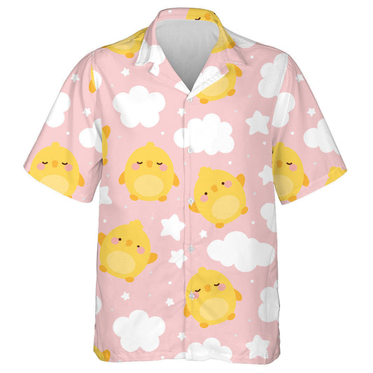Cute Chicken Easter With Cloud Heart And Star Hawaiian Shirt, Hawaiian Shirt Gift, Christmas Gift