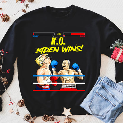 Biden gewinnt Biden 46 gewählt Feiern Sie Biden 46. Präsident - Lustige Sweatshirt Geschenke Weihnachten hässlicher Pullover für Männer und Frauen 