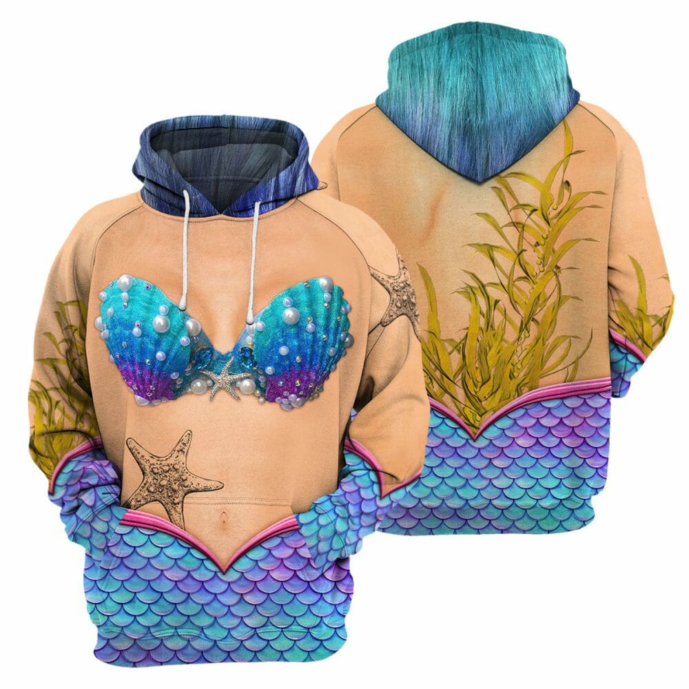 Mermaids - 3D All Over Printed Shirt Tshirt Hoodie Apparel