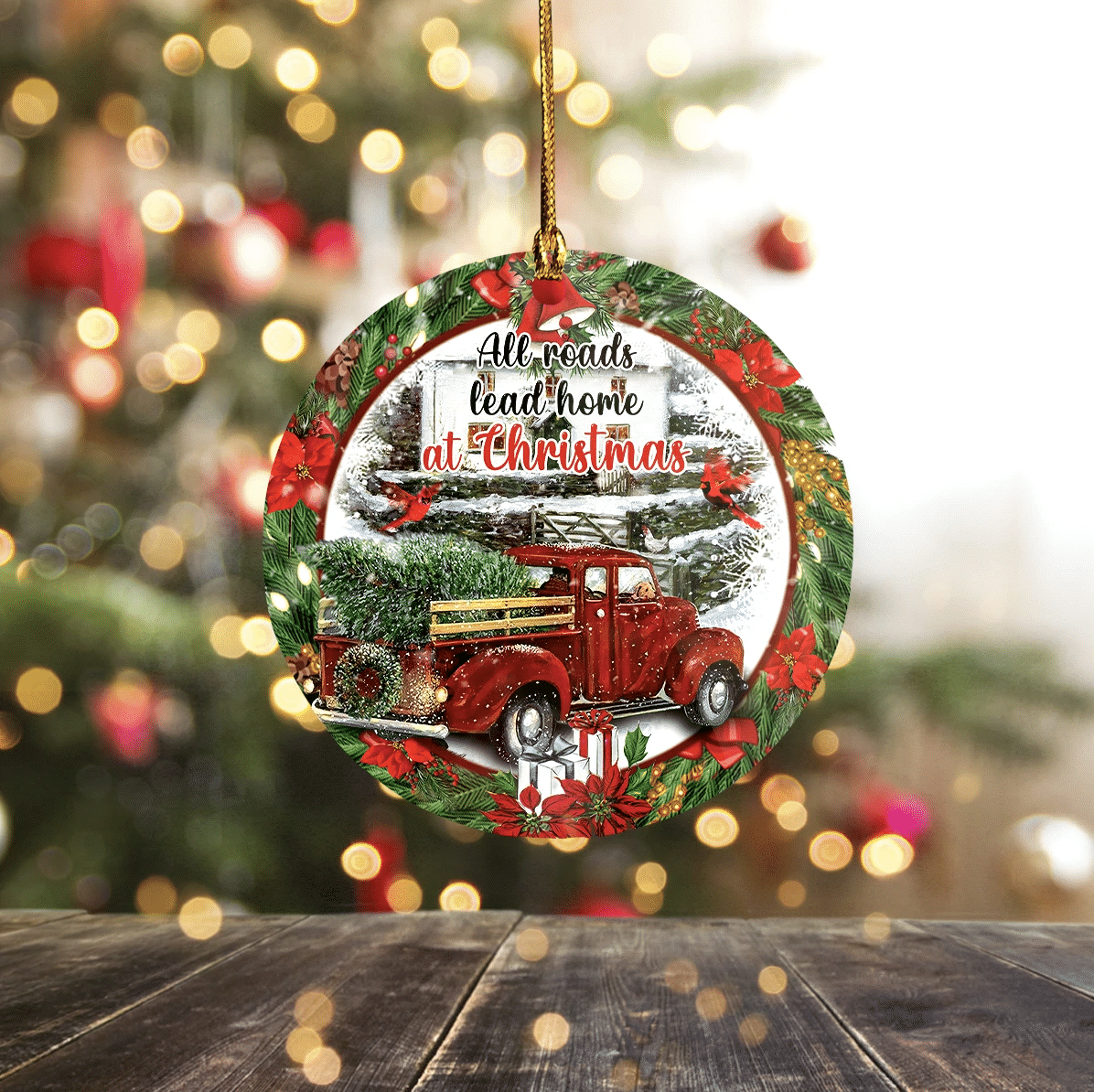 Christmas Road Christmas Ornament, Christmas Gift, Christmas Decoration