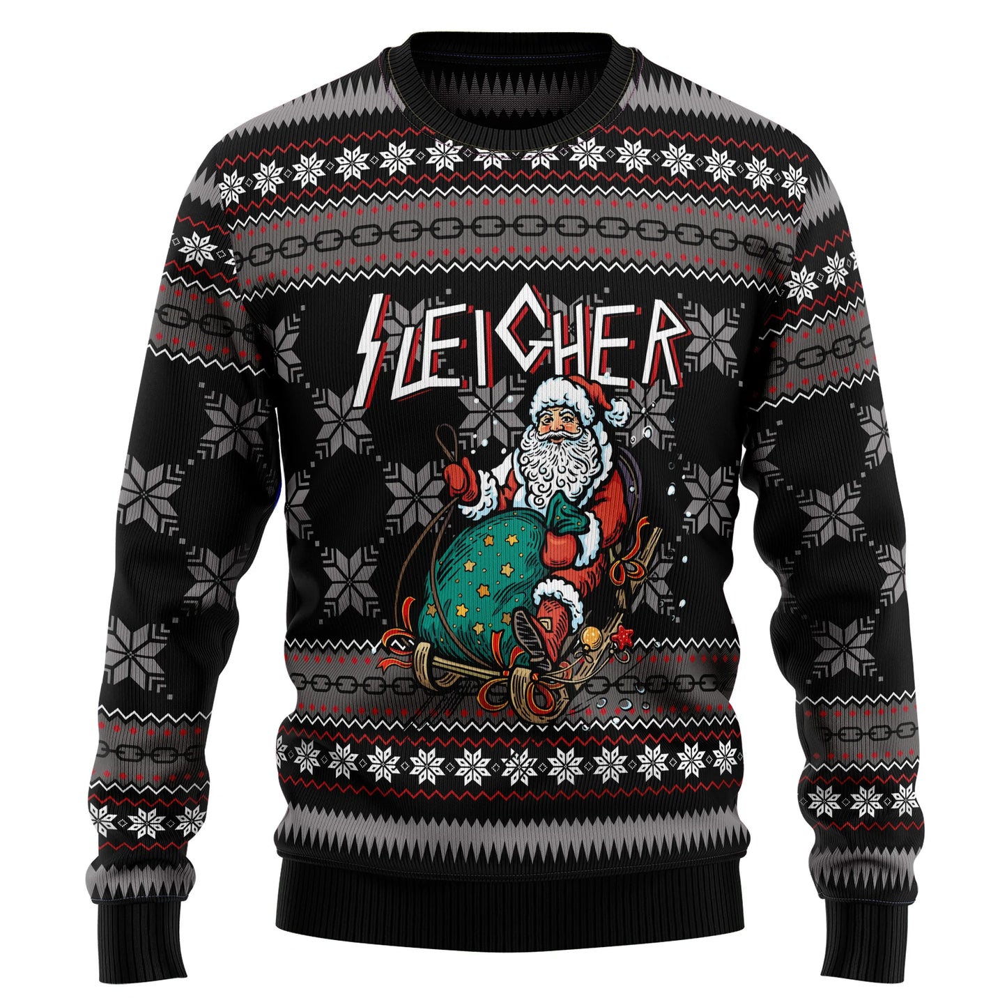 Santa Sleigher Ugly Christmas Sweater, Christmas Gift,Gift Christmas 2024