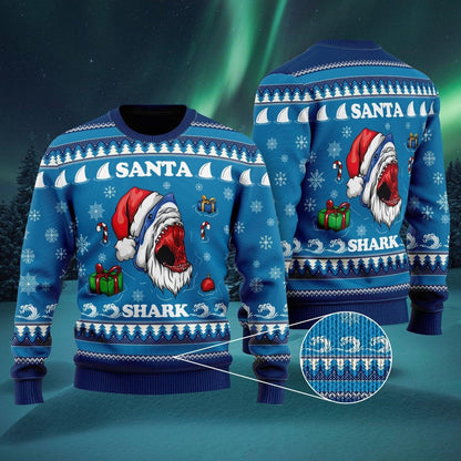 Santa Shark Christmas Sweater  For Men & Women  Adult, Christmas Gift,Gift Christmas 2024