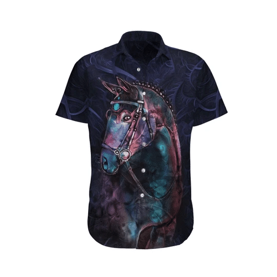 Hippie Horse Watercolor Design Hawaiian Shirt, Hawaiian For Gift