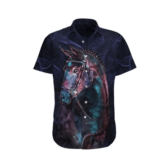 Hippie Horse Watercolor Design Hawaiian Shirt, Hawaiian For Gift