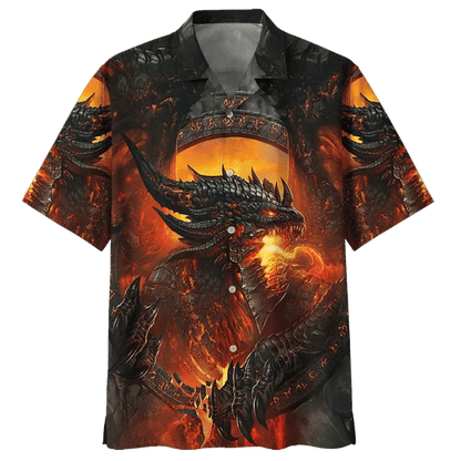 Fire Asian Dragon Ornamental Hawaiian Shirt,Hawaiian Shirt Gift, Christmas Gift