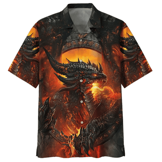 Fire Asian Dragon Ornamental Hawaiian Shirt,Hawaiian Shirt Gift, Christmas Gift