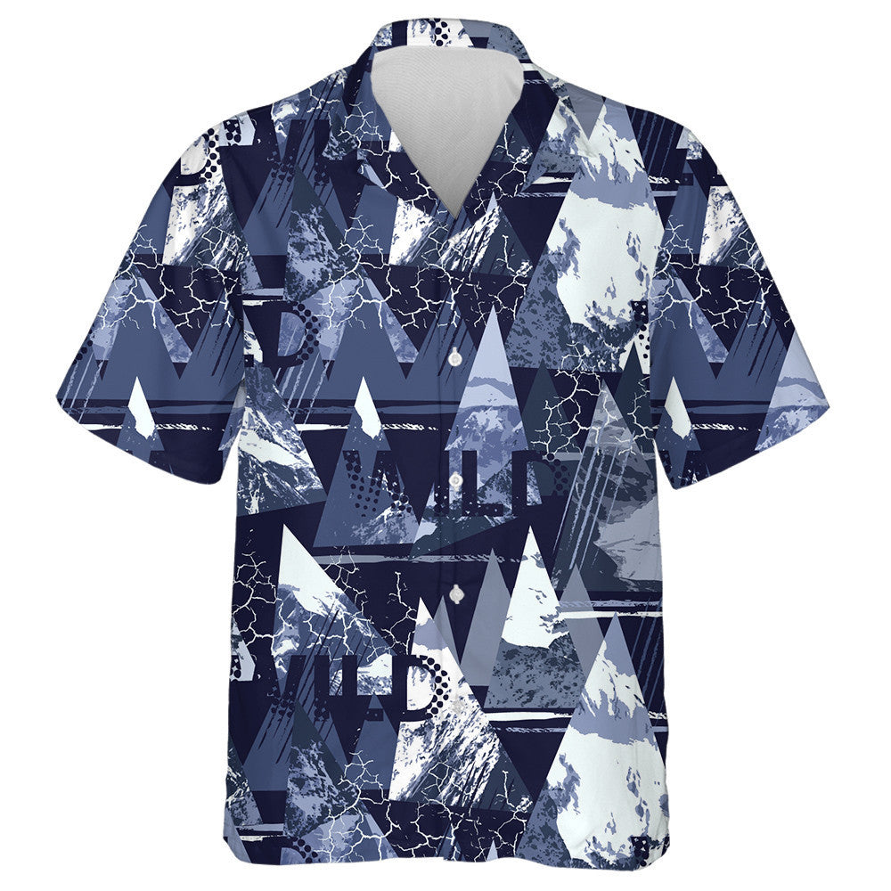 Urban Wild Mountains Camouflage Geometry Pattern Hawaiian Shirt, Hawaiian Shirt Gift, Christmas Gift